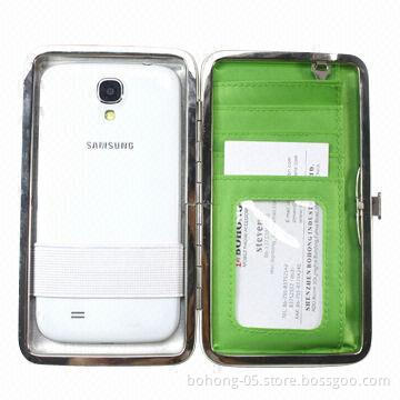 Flip Mobile Phone Case for Samsung, Made of Metal and PU Materials, Multifunction Card Bit Package